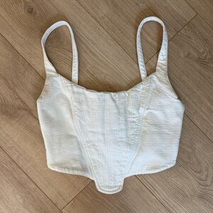 Zara Denim brallete Crop Top Women’s size S